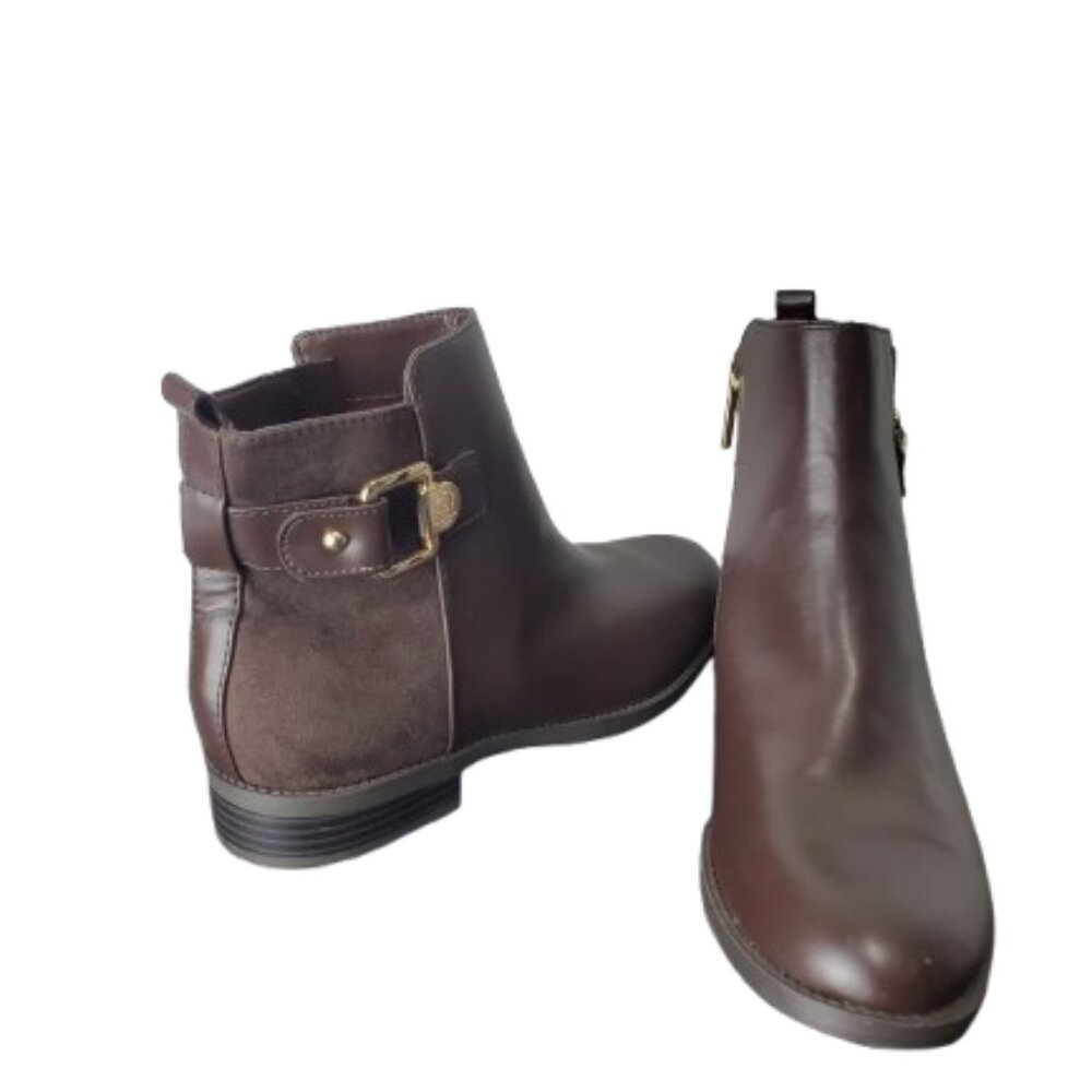 Tommy Hilfiger women's brown ankle boots size 8.5 M - Picture 3 of 4